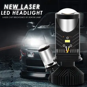 Sunshiny Y6 H4 mini bi Led Đèn Pha Bóng đèn điều kiện Mới Ống kính máy chiếu phong cách xe ô tô 12V trực tiếp nhà sản xuất laser chiếu phong cách