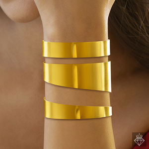 PRAO Bracelet multicouche fait main pour femme Taille réglable Plaqué or Anti-ternissement Bijoux de mode-Approvisionnement en vrac - Product Image 1