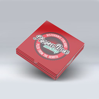 Boîte de papier à pizza rectangulaire 25cm 30cm à bas prix Papier kraft imprimé personnalisé