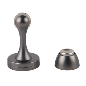 Loquet de porte magnétique Spear gris en alliage de zinc, fixation murale, design moderne et durable - Product Image 2