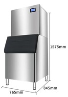Máquinas para Hacer Hielo de Alta Velocidad, Máquina de Hielo Comercial de 150-500 kg/24 h, Máquina para Hacer Cubitos de Hielo para Bebidas Frías