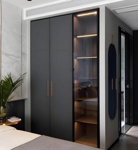 Armoire de dressing modulaire moderne de haute qualité, nouvelle conception personnalisée, vente chaude, bordure dorée - Product Image 1