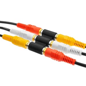 Rca Phono Connector Triple Female To Female Audio Video <b>Adapter</b> Free Hanging In Line - Product Image 3