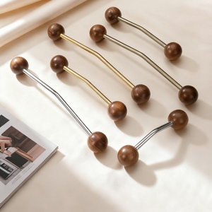 Maniglia in Ottone di Nuova Concezione per Mobili in Noce Nero Stile Retrò, per Cassetti di Cucina, Camera da Letto o Armadio - Product Image 1