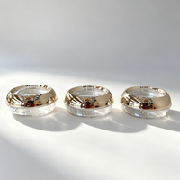 Pots cosmétiques vides Spot 50g, corps de pot transparent avec couvercle à vis électroplaqué or champagne, pots de rangement pour safran