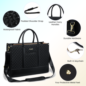 LOVEVOOK Bolso Tote Acolchado de Alta Calidad para el Trabajo, Maletín para Computadora de 15.6 y 17 Pulgadas, Ligero, para Maestras, Enfermeras y Mujeres - Product Image 4