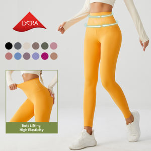 Leggings de Yoga Acanalados con Costuras para Mujer para Entrenamiento en Gimnasio con Logo Personalizado <span class=keywords><strong>Ropa</strong></span> Deportiva <span class=keywords><strong>Shark</strong></span> Activewear - Product Image 5