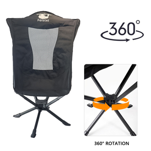 كراسي تخييم قابلة للطي بظهر مرتفع-درجة دوارة للكبار-كرسي تخييم دوار قابل للطي مع وسادة - Product Image 6