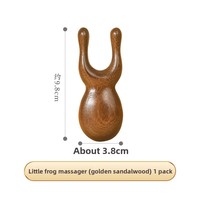 Peigne de massage en bois de santal doré en forme de petite grenouille et masseur oculaire avec fonctions de grattoir nasal pour les méridiens du visage Modèle