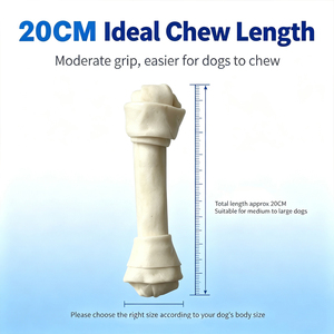 Os à mâcher pour chien, 3 tailles disponibles (6 cm mini, 12 cm noués, 20 cm longs), ingrédients entièrement naturels, nettoyage des dents et élimination du tartre - Product Image 5