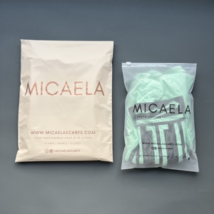 Wholesale Custom Brand Logo Matte Frosted Zipper Bags Semi Transparent Plastic Slide Zip Pouches For Apparel Garment Packaging - Product Image 2