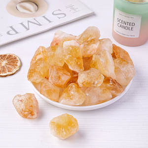 Vente en gros de pierre naturelle citrine brésilienne originale, aromathérapie, bonsaï en pierre concassée à grosses particules - Product Image 3