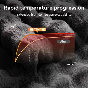 Comfort <strong>Electric</strong> Heated <strong>Blanket</strong> 12 <strong>Heating</strong> Levels <strong>Electric</strong> <strong>Blanket</strong> for Winter Faux Fur Machine Washable Winter Fast <strong>Heating</strong> - Product Image 2
