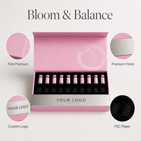   Boîte d'emballage écologique rose pour compléments alimentaires féminins avec logo personnalisé, boîte de capsules nutritionnelles de qualité supérieure pour vitamines et protéines pour femmes