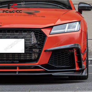 Pour Audi TT TTRS TTS 2015-2019 mise à niveau en Fiber de carbone YR Style Kit de carrosserie lèvre avant jupe latérale diffuseur arrière becquet pièces de carrosserie - Product Image 6