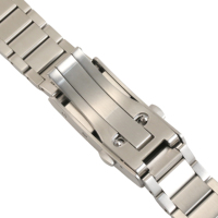 Correa de Reloj de Metal Plateado de Lujo de 20 mm, Correa de Repuesto de Acero Inoxidable con Cierre de Mariposa