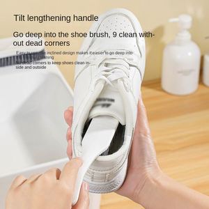 Special Long-Handle Hangable Shoe <b>Brush</b> Soft Plastic and Wool <b>for</b> Household <b>Cleaning</b> <b>for</b> Laundry and Shoe Care - Product Image 3