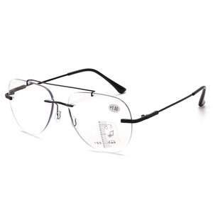 <span class=keywords><strong>Gafas</strong></span> de Lectura Multifocales con Bloqueo de Luz Azul, Montura Metálica de Doble Viga Sin Marco, <span class=keywords><strong>Precio</strong></span> de Mayoreo de Fábrica - Product Image 5