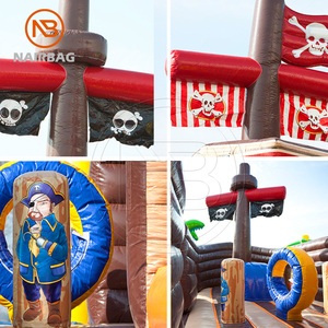 Grand toboggan aquatique géant pour piscine, parc aquatique gonflable terrestre <span class=keywords><strong>Waterworld</strong></span> Pirateship - Product Image 6