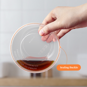 Bol en plastique rond épaissi jetable du fournisseur d'usine avec couvercle à emporter au micro-ondes - Product Image 4