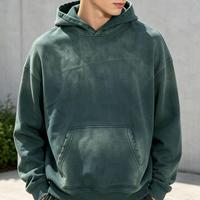Hoodie vintage personnalisé, coupe courte, délavé à l'acide, effet soleil, imprimé, vente en gros, haut de gamme, style streetwear
