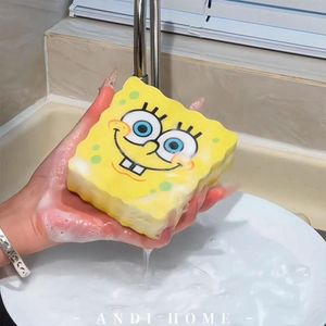 Spugna per piatti <span class=keywords><strong>SpongeBob</strong></span> SquarePants con spazzola per la pulizia, strumento per la pulizia <span class=keywords><strong>di</strong></span> pentole, per la casa, la cucina e il dormitorio - Product Image 4