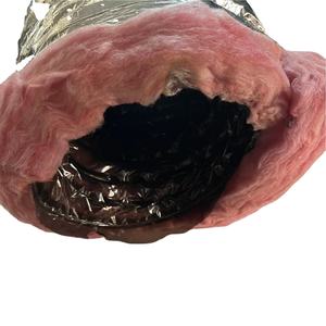 R4/ R6/ R8 HVAC เงินยืดหยุ่นฉนวนท่อไฟเบอร์กลาสท่อยืดหยุ่น - Product Image 1