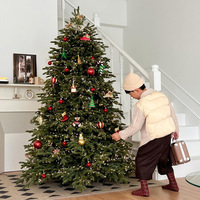 Grand sapin de Noël 2026 pour la maison, simulation réaliste, décorations de Noël en PE pur, pour intérieur et extérieur, sapin de Noël à faire soi-même (DIY)