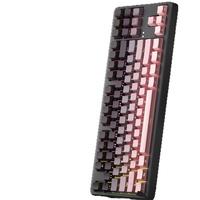 Clavier mécanique personnalisé pleine taille 87 touches, pour jeux et esports, unisexe, silencieux, sans fil, trois modes de connexion, rétroéclairage RVB