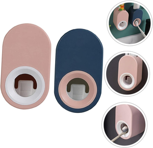 New Household Wall Mounted Electric Smart Two-piece Eco-Friendly ABS Material <b>Toothbrush</b> <b>Holder</b> Automatic Toothpaste Squeezer - Product Image 1