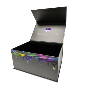 Rigid Cardboard Holographic Paper <b>Gift</b> <b>Box</b> Magnetic Closure Lifting Design Packaging Insert-Matt Lamination Embossing UV Coating - Product Image 5