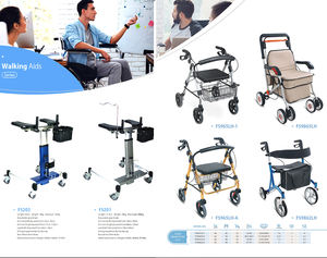 オリエントメッド 移動補助具 軽量 四輪 折りたたみ式 アルミ製歩行器 高さ調節可能なハンドルとシート付き CE認証済み - Product Image 2