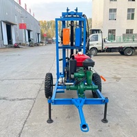Machine de forage de puits d'eau sur roues, prix usine, 100m, 150m, 200m