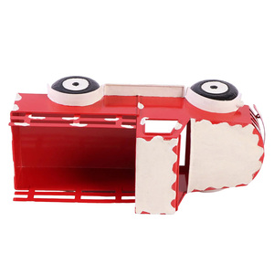2025 nuovo Retro in metallo rosso camion stile Vintage natale ornamento regalo scatola decorazione per bambini nuovo anno Figurine & giocattolo - Product Image 5