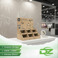 Support de présentation pliable en plastique écologique et imperméable pour comptoir, idéal pour les fournitures de fête, les sous-verres, les cartes et la promotion en magasin.