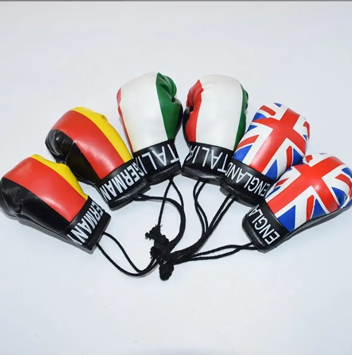 Britisch/Deutsch/Italienisch Flagge Handschuh Anhänger simuliert Mini Box handschuhe Anhänger Zubehör im Auto