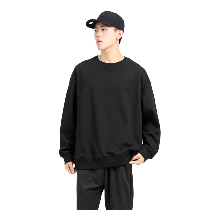 Various solid colors o neck oversize custom hoodies sweatshirts