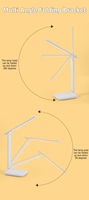 Lampe de Chevet et de Bureau LED Moderne Minimaliste, Contrôle Tactile, Intensité Variable, pour Espaces de Travail, Abat-Jour Blanc, Alimentation DC