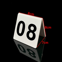 Numéro de table personnalisé en acrylique en forme de V, double face, support triangulaire pour restaurant, hôtel, événement