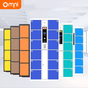 Casier intelligent biométrique professionnel personnalisé avec lecteur d'empreintes digitales, <span class=keywords><strong>armoire</strong></span> électronique en métal pour une utilisation sécurisée des objets personnels - Product Image 1