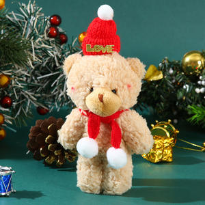 Nuevo Peluche de Oso con Bufanda Rosa para Navidad, Llavero de Oso Siamés, Muñeco Pequeño - Product Image 5