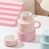 Ins jolie bouilloire de grande capacité tasse en céramique tasse de ménage de grande valeur tasse de bureau avec couvercle tasse d'eau potable