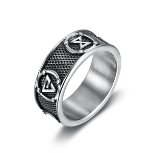 Tùy Chỉnh Thiết Kế Thép Không Gỉ Movie Style Witcher <span class=keywords><strong>LOGO</strong></span> 5 Bảo Vệ Dấu Hiệu Ban Nhạc Nhẫn Cho Nam Giới Phụ Nữ - Product Image 1