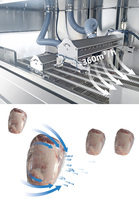 Chaîne de transformation des aliments machine d'emballage sous vide continue chambre ceinture scellant sous vide tunnel rétractable lames d'air tunnel de séchage sécheur