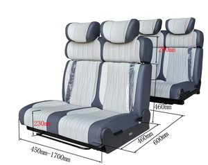 Asientos de Cuero de Lujo AutoLiuma para Furgonetas de Conversión, Asiento Cama Plegable Compatible con <span class=keywords><strong>Ford</strong></span> <span class=keywords><strong>Transit</strong></span> y Mercedes Sprinter - Product Image 2