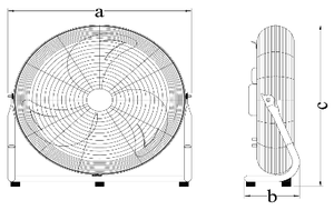 Boîtier de commande/Chaîne de tirage pour ventilateur de sol électrique haute vitesse 120V/240V, en métal, OEM/ODM, commercial/industriel GAPIDF001 (KLA-2050) - Product Image 2
