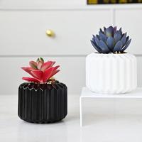 Desain Modern kreatif sederhana keramik Pot bunga pabrik grosir untuk Desktop ornamen untuk tanaman & Bunga