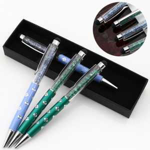 Nuevo y Elegante Bolígrafo 2 en 1 con Logotipo Personalizado, Cristales y Flores de Diamante, Punta de Metal de 1.0 mm para Escritura - Product Image 2