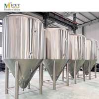 Cuve de Fermentation pour Brasserie Artisanale 1000L 1200L 1500L, Fermenteur Conique sous Pression SUS304/316, Unitank Isobare CCT CKT