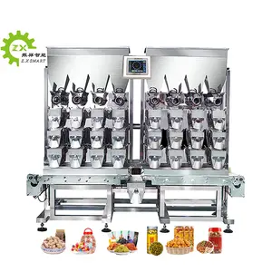 Línea de producción de embalaje de máquina envasadora de pesaje de alimentos automática de 10 cabezales